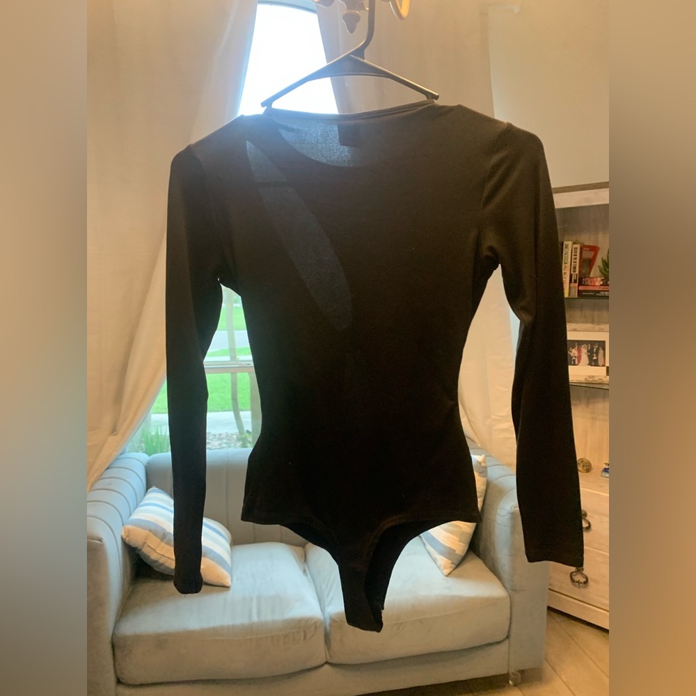 Windsor Black Long Sleeve Bodysuit